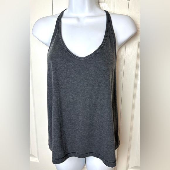 LULULEMON Love Knot Lattice Tank Top Workout Shirt Heathered Black Gray Crochet - Picture 12 of 12